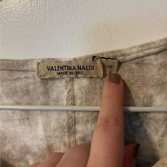 Valentina Naldi Spiral Tie-Dye Top - Blue and Brown Size Small MADE IN ITALY - Picture 2 of 4